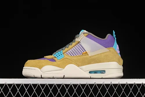 All categories Air Jordan Jordan series basketball shoes Air Jordan 4 foreign trade version Air Jordan 4 Retro SP AJ4 Joe 4 joint yellow and purple desert DJ5718-300